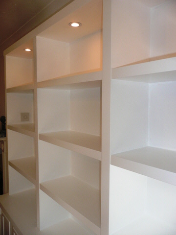 Hand-crafted fitted alcove cabinet with premium finish